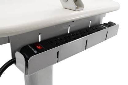 Rolling Medical Workstation – CTA Height Adjustable Mobile Secure Medical Workstation Cart for iPad 10th Gen 10.9" - 7/8/9 Gen 10.2”- Pro 11” - Air 4 - Galaxy Tab S3 - White (QPAD-HRSW)