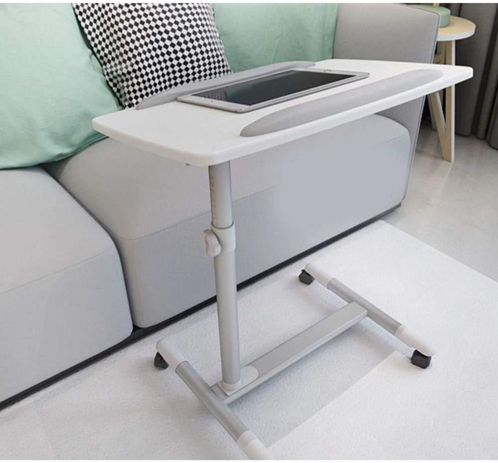 Laptop Table Medical Adjustable Overbed Bedside Table With Wheels For Coffee Laptop Tablet Portable Notebook Desk Sofa Side Table Hospital And Home Use With Cup Holder W (Co