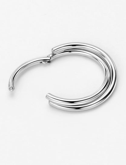 TDEBA Conch Piercing Schmuck, 316L Chirurgenstahl Segment Nasenring, CZ Knorpel Ohrringe, Lippenring, Segment Helix Rook Nahtloser Clicker Piercing Schmuck