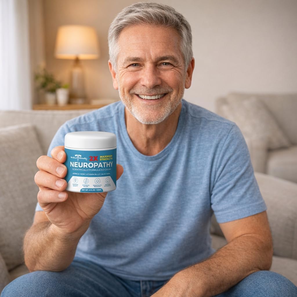 2 x Kraft Neuropathy Nerve Therapy Max Potency Relief Cream for Feet, Hands, Legs and Toes - Enriched with Arnica, Vitamin B6, Aloe Vera, MSM - Expertly Made for Extraordinary