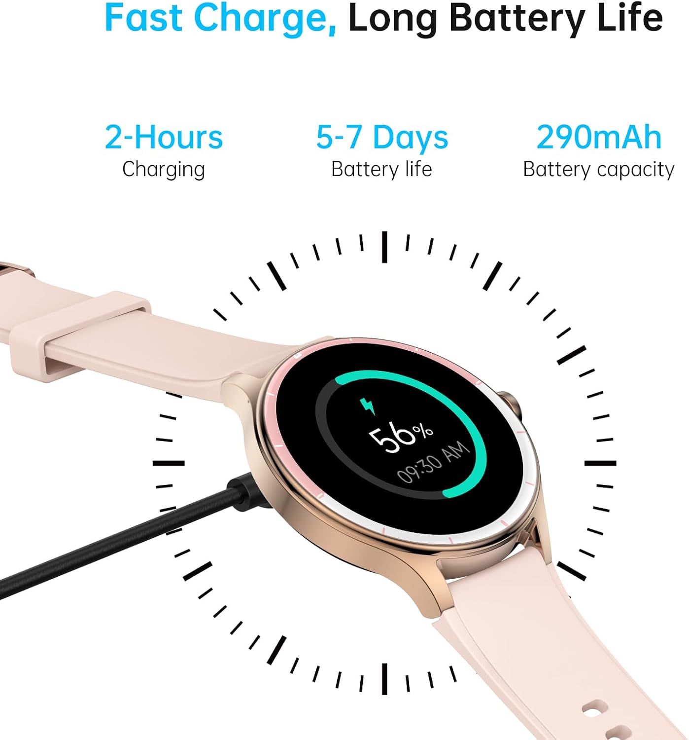 Smartwatch für Herren Damen, 1,27" HD Touchscreen Fitness Tracker, Bluetooth Anrufe, über 100 Sportmodi, Herzfrequenz-Schlafmonitor, DIY Zifferblatt, IP68 Wasserdicht, kompatibel mit Android & iOS
