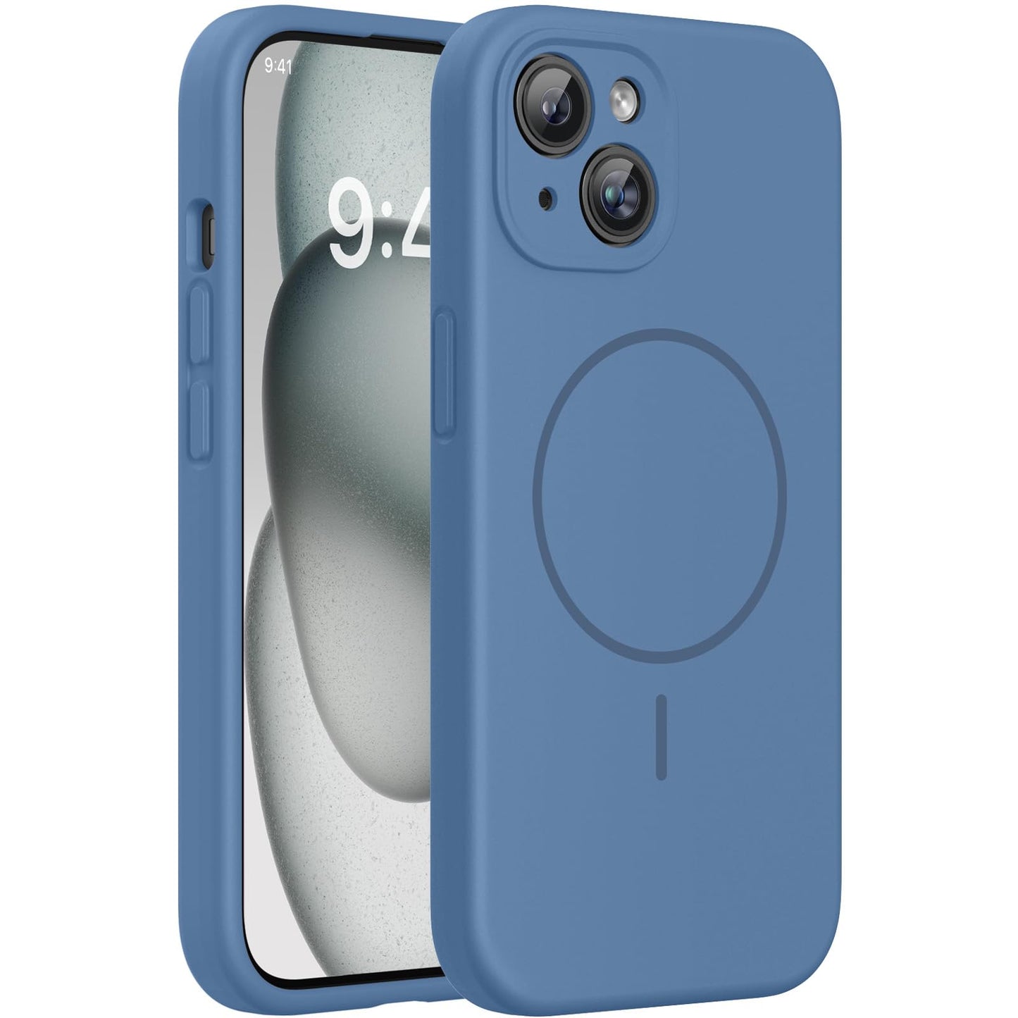 Miracase Magnetic for iPhone 17 Pro Case, Compatible with MagSafe, Integrated Silicone Camera Control Cover, 3.0mm Thicken Shockproof Drop Protection Phone Case for 17 Pro,Dark Blue