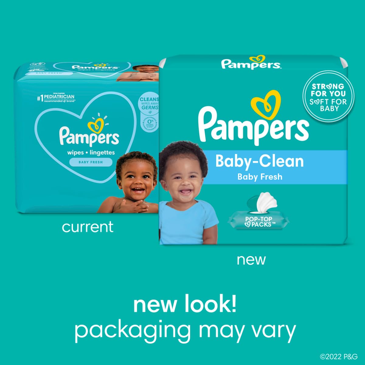 Pampers Baby-Feuchttücher, Complete Clean, Baby Fresh Duft, reinigt sanft von Kopf bis Fuß, 216 Stück (3 Packungen mit wiederverschließbarem Deckel)