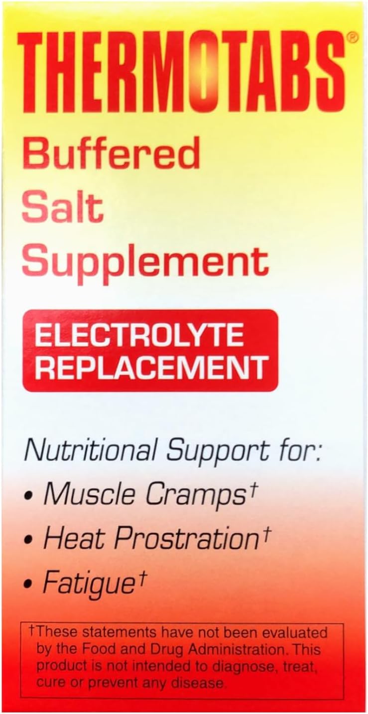 THERMOTABS Salt Supplement Buffered Tablets 100 Tablets (Pack of 6)