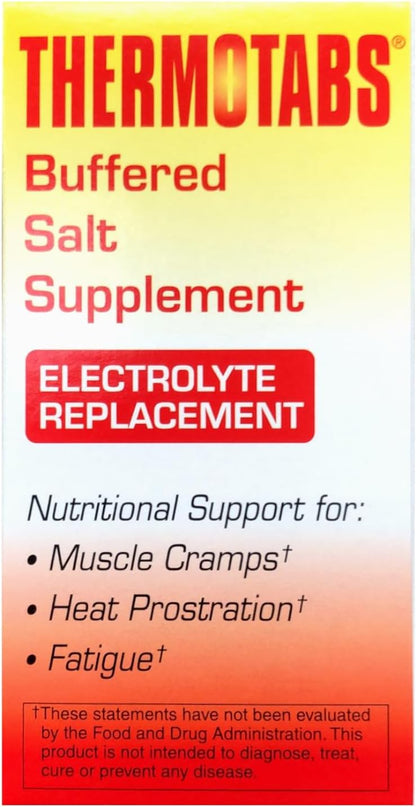 THERMOTABS Salt Supplement Buffered Tablets 100 Tablets (Pack of 6)