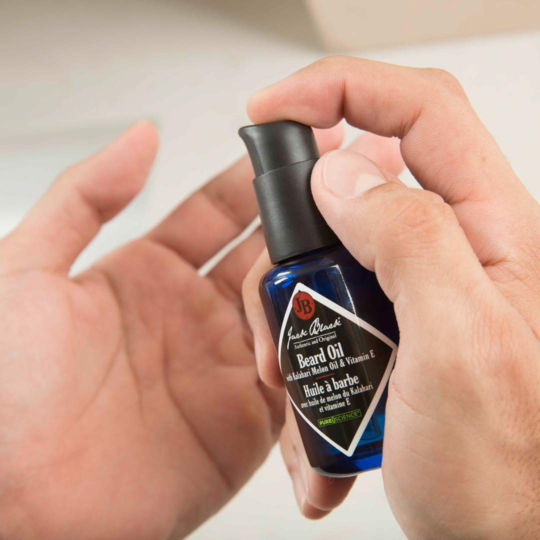 Jack Black Beard Oil - Beard Conditioner & Softener for Men, Kalahari Melon Oil & Vitamin E - 30ml