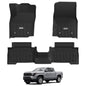 3W Floor Mats for Toyota Tacoma 2024 2025 2026 Double Cab Auto Tran(Not Fit Hybrid & XtraCab), TPE All Weather Custom Fit Floor Liner for Tacoma TRD/SR/SR5/limited Car Liners.