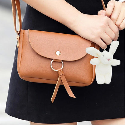 Niedlicher Hasen-Plüsch-Schlüsselanhänger für Handtasche, 3,5 Zoll Mini-Kaninchen-Schlüsselanhänger für Rucksack, Handtaschen-Anhänger, Geschenk für Mädchen und Frauen