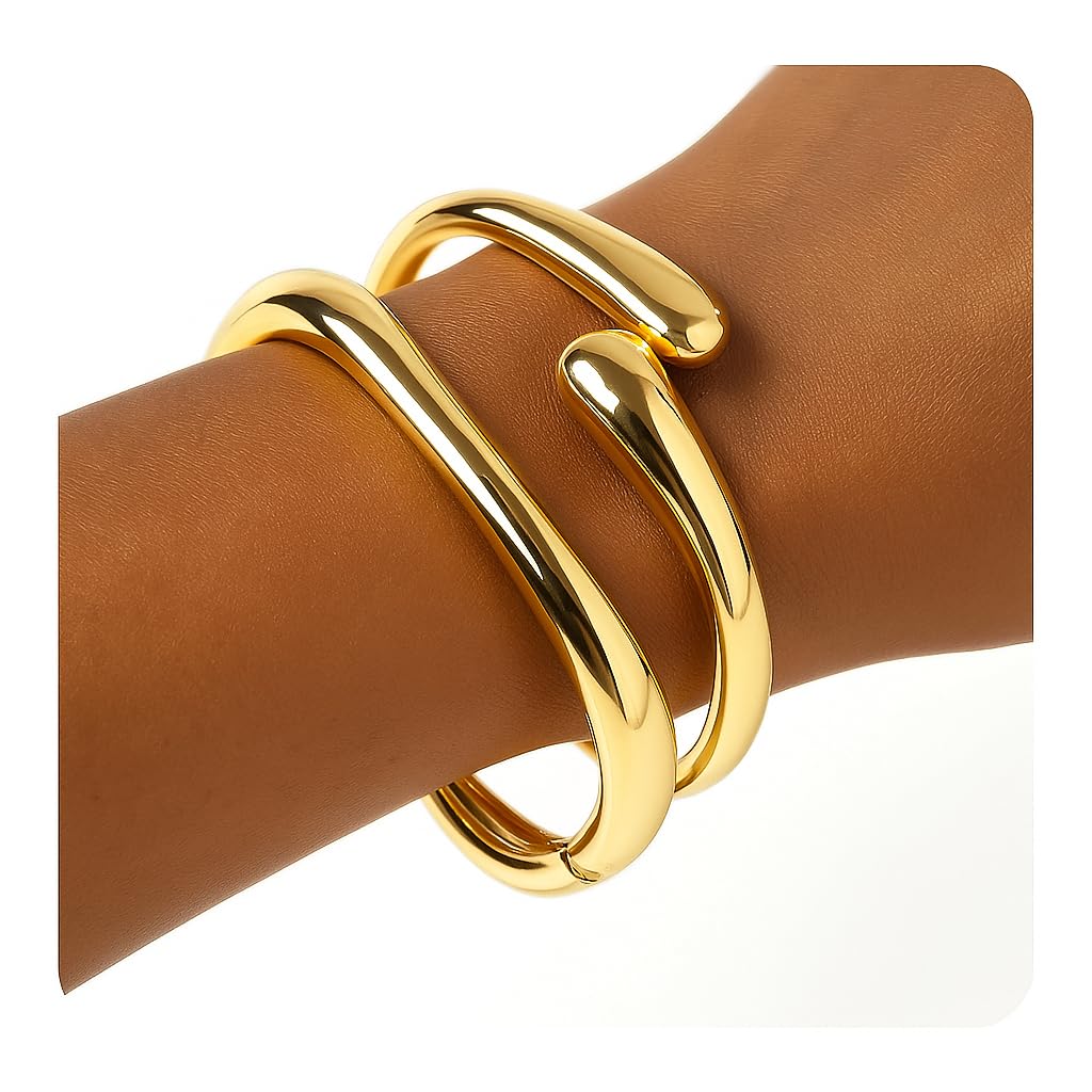 gold chunky bangle