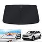 KUST Windshield Sun Shade for 2017-2026 Tesla Model Y/Model 3 Sunshade Accessories (Fit 2025-2026 Model Y Juniper / 2024 Model 3 Highland) Upgraded Foldable Sunshade, Blocks UV Rays Keep Car Cool