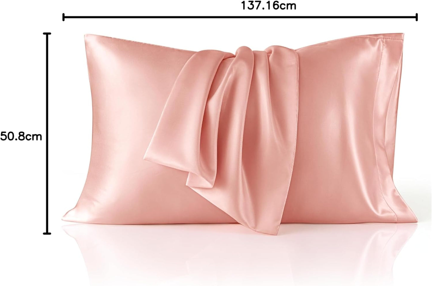 Bedsure Satin-Kissenbezug, Queen-Size, 2er-Pack, Seidenkissenbezügen ähnlich, seidige Kissenhüllen mit Hotelverschluss, Raumdeko, Valentinsgeschenke für Frauen und Männer, Grau, 50x75 cm