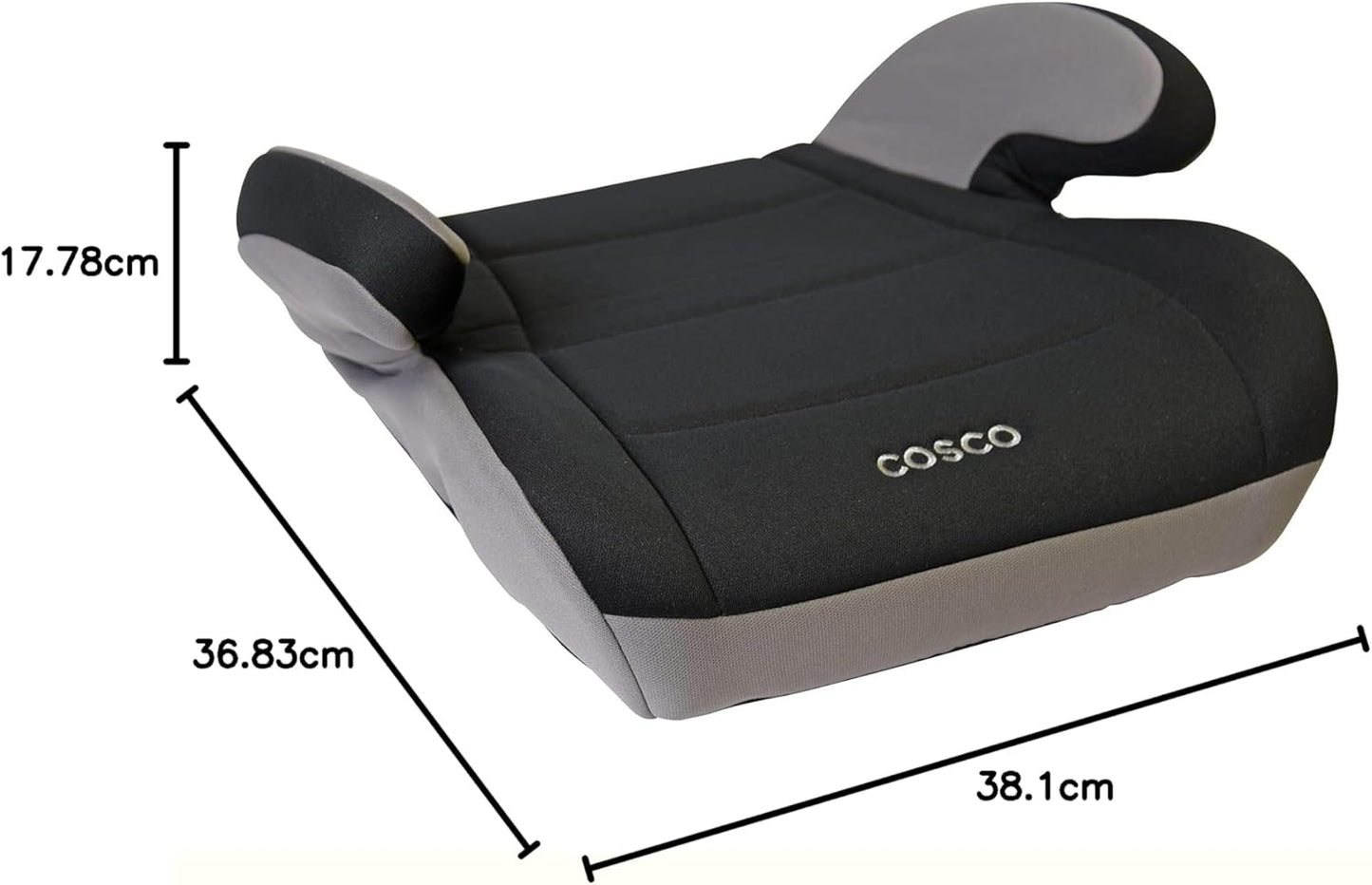 Cosco Kids Topside Leichter, rückengestützter Sitzerhöher, waschbarer Bezug, Schwarz