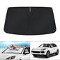 KUST Windshield Sun Shade for 2017-2026 Tesla Model Y/Model 3 Sunshade Accessories (Fit 2025-2026 Model Y Juniper / 2024 Model 3 Highland) Upgraded Foldable Sunshade, Blocks UV Rays Keep Car Cool