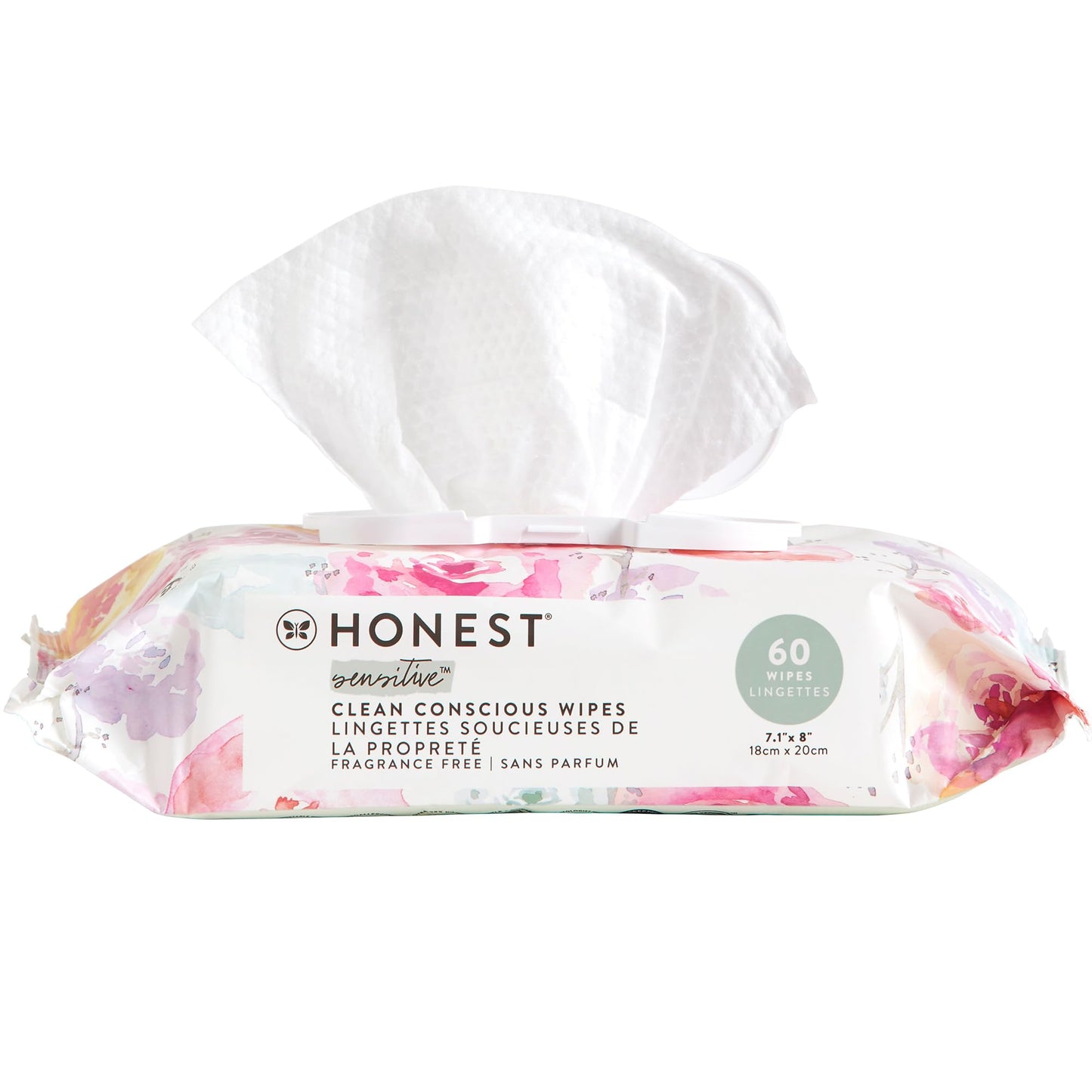 The Honest Company Clean Conscious Unscented Wipes | Over 99% Water, Compostable, Plant-Based, Baby Wipes | Hypoallergenic for Sensitive Skin, EWG Verified | Pattern Play, 576 Count