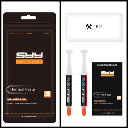 SYY Wärmeleitpaste mit Werkzeug-Set, 4 Gramm CPU Paste Wärmeleitpaste Kühlkörper für IC/Prozessor/CPU/GPU/alle Kühler