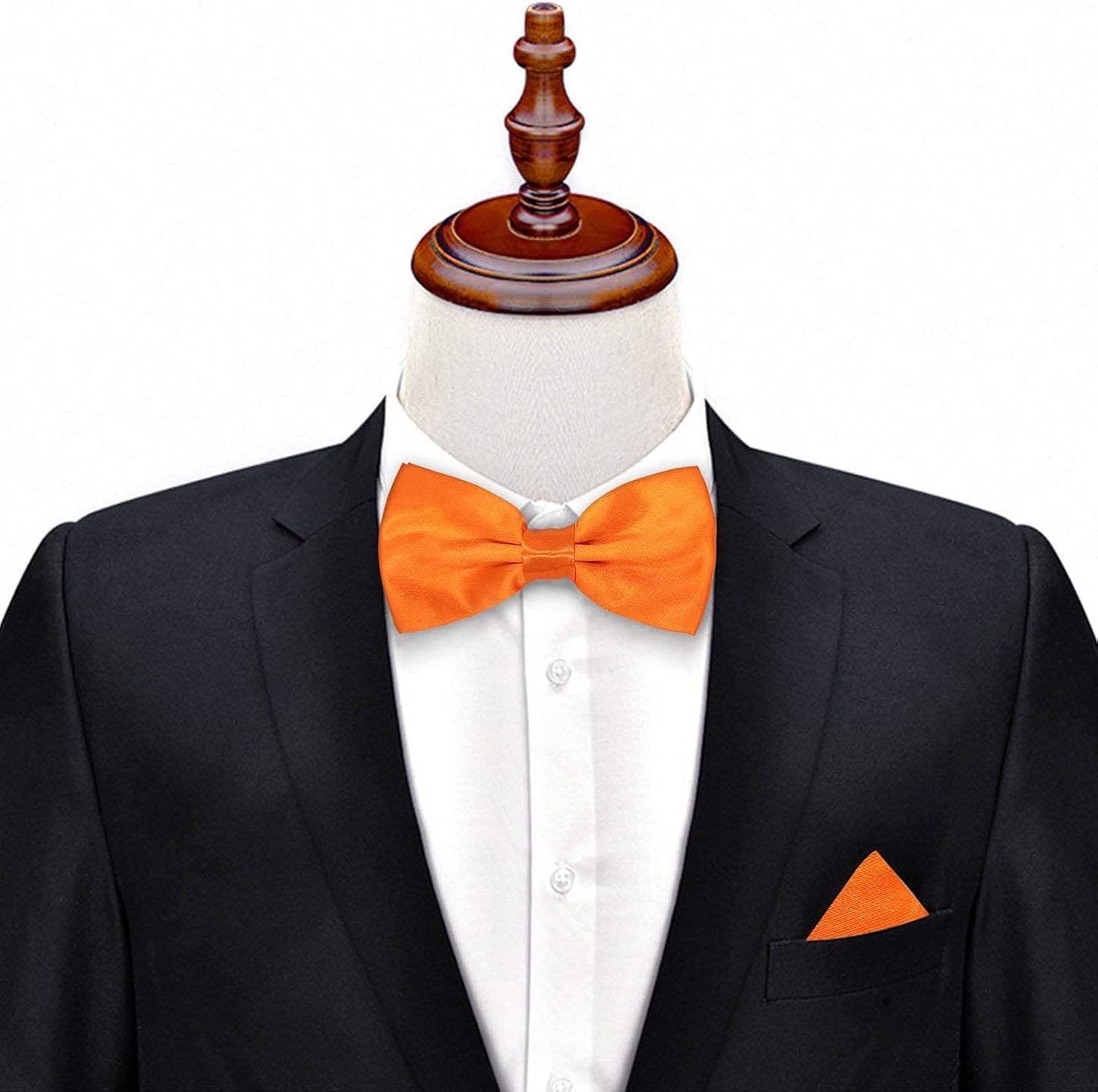 Verstellbare Herren-Fliege, einfarbig, doppelt gefaltet, vorgebunden für Dinner, Hochzeiten, Partys, Business, Bälle