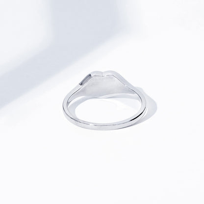 Amazon Essentials 14K Plated Sterling Silver Round Signet Ring
