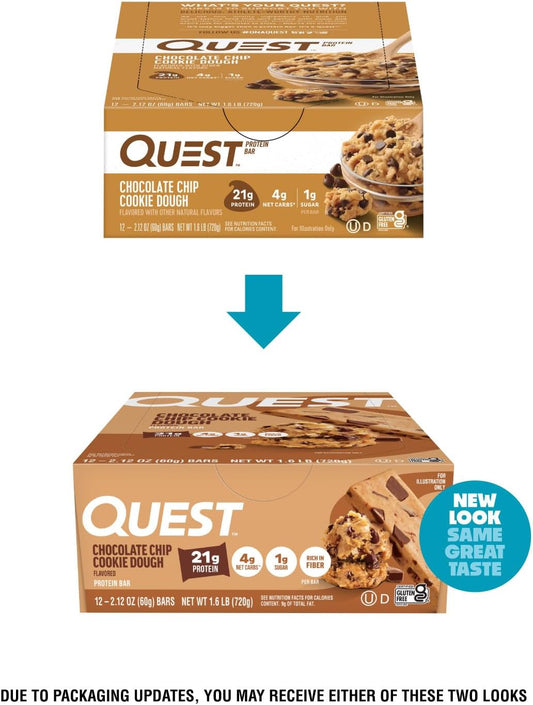 Quest Nutrition Chocolate Chip Cookie Dough Protein Bars Review