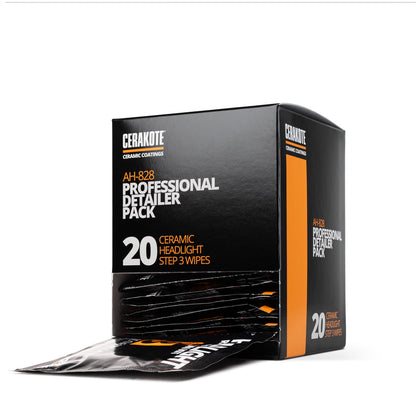 CERAKOTE® Ceramic Headlight Restoration Kit – Guaranteed To Last As Long As You Own Your Vehicle – Brings Headlights Back to Like New Condition - No Power Tools Required - 10 Wipe Kit