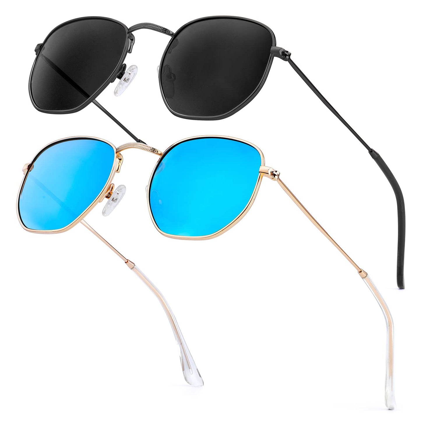 B4 (2 Pack) Black/Grey + Gold/Blue (Hexagonal)52 Millimeters