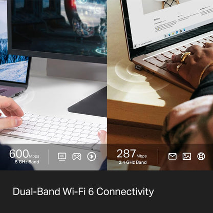 TP-Link 2-in-1 USB Bluetooth WiFi Adapter Archer TX10UB Nano | AX900 WiFi 6 BT 5.3 USB 2.0 Adapter for Desktop PC | Dual-Band WiFi Dongle | OFDMA, MU-MIMO, WPA3 | Travel Size | Supports Windows 11,10
