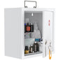 Uniclife Wall Mount Medicine Cabinet with Combination & Key Lock Locking First Aid Cabinet Lockable Medical Cabinet Large Capacity Medicine Organizer Secure Steel Wall Cabinet Metal Storage Box, White