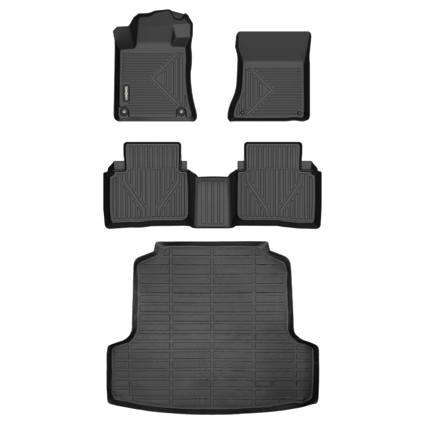 GINOWY-Floor Mats for Toyota 4Runner 1996-2002,1st+2nd Row,TPE All Weather Car Mats Custom Fit Rubber Floor Liners Car Accessories for Toyota 4Runner