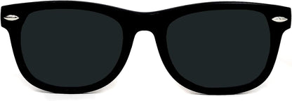 Gafas de sol para bebé con montura flexible y correa ajustable, polarizadas - Recién nacido/Bebé/Niño pequeño - 0-2 años (6-24 meses) - Babyfied Apparel Classics - Negro mate
