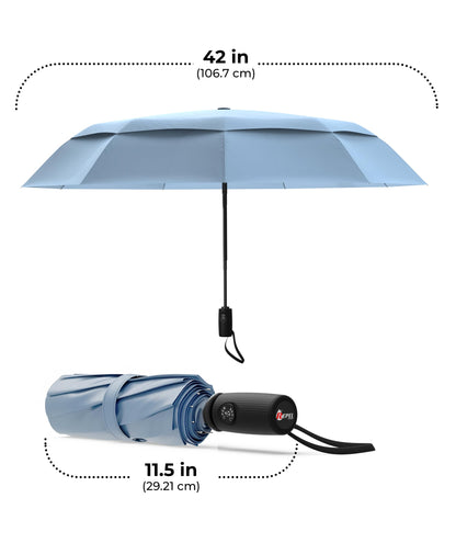 Repel Windproof Travel Umbrella - Compact & Withstands Winds up to 100MPH , Strongest Premium Auto Folding Umbrella for Rain and Sun - Durable, Light & Portable for Women & Men , Fits Backpack & Cars