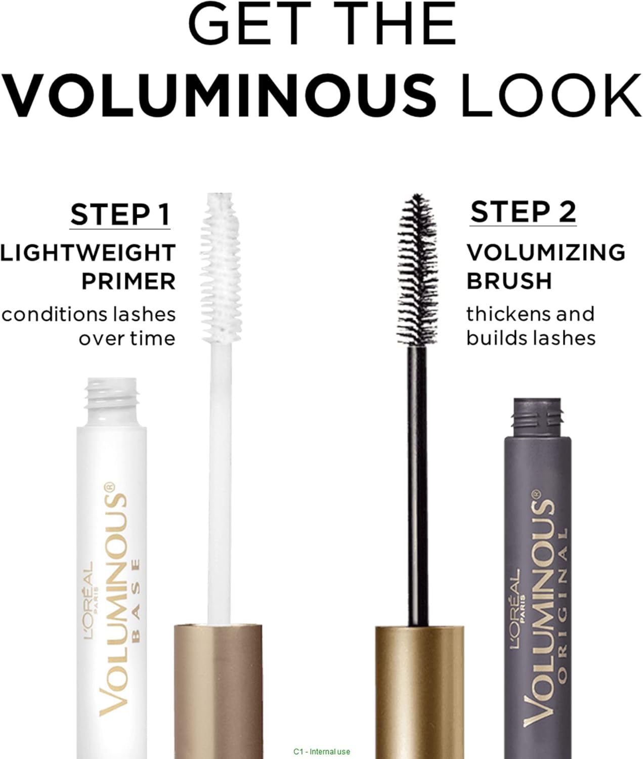 L'Oréal Paris Voluminous Original Mascara, Wimpern tuschen für Volumen und Trennung, nicht verklumpende Formel für weiche und geschmeidige Wimpern, Blackest Black 8,5ml