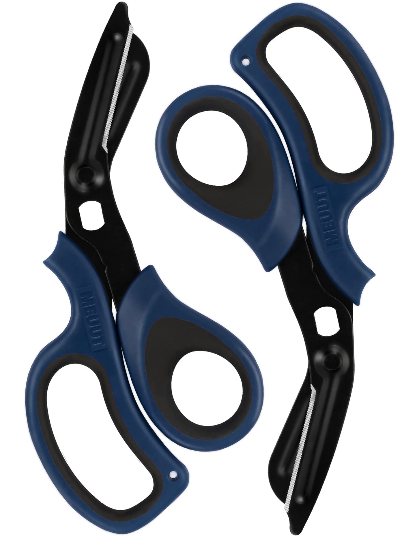 MEUUT 2 Pack Medical Scissors Trauma Shears for Left and Right Hand -Patented Bandage Scissors All Purpose with Non-Stick Blades, Surgical Grade Shears Stainless Steel EMT Scissors for Nurses EMT