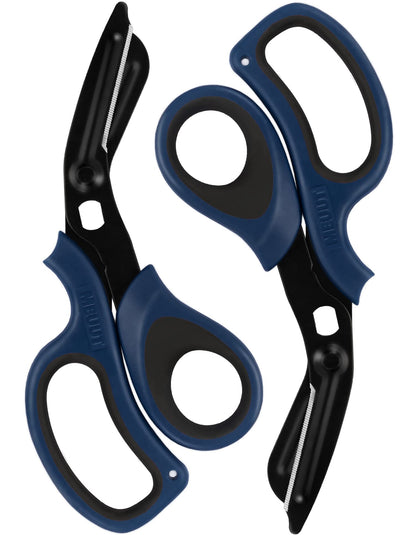 MEUUT 2 Pack Medical Scissors Trauma Shears for Left and Right Hand -Patented Bandage Scissors All Purpose with Non-Stick Blades, Surgical Grade Shears Stainless Steel EMT Scissors for Nurses EMT