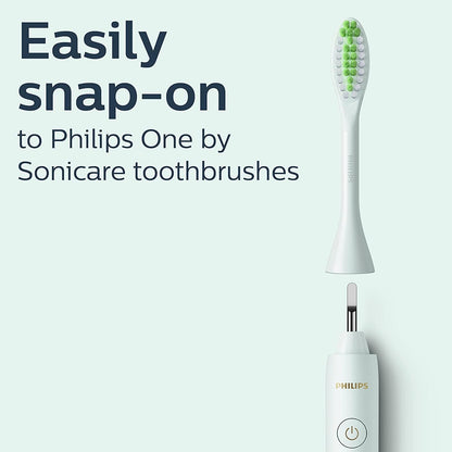 Philips One by Sonicare Ersatzbürstenköpfe, 2er-Pack, Schwarz, Kompatibel mit Philips One elektrische Zahnbürste, BH1022/06
