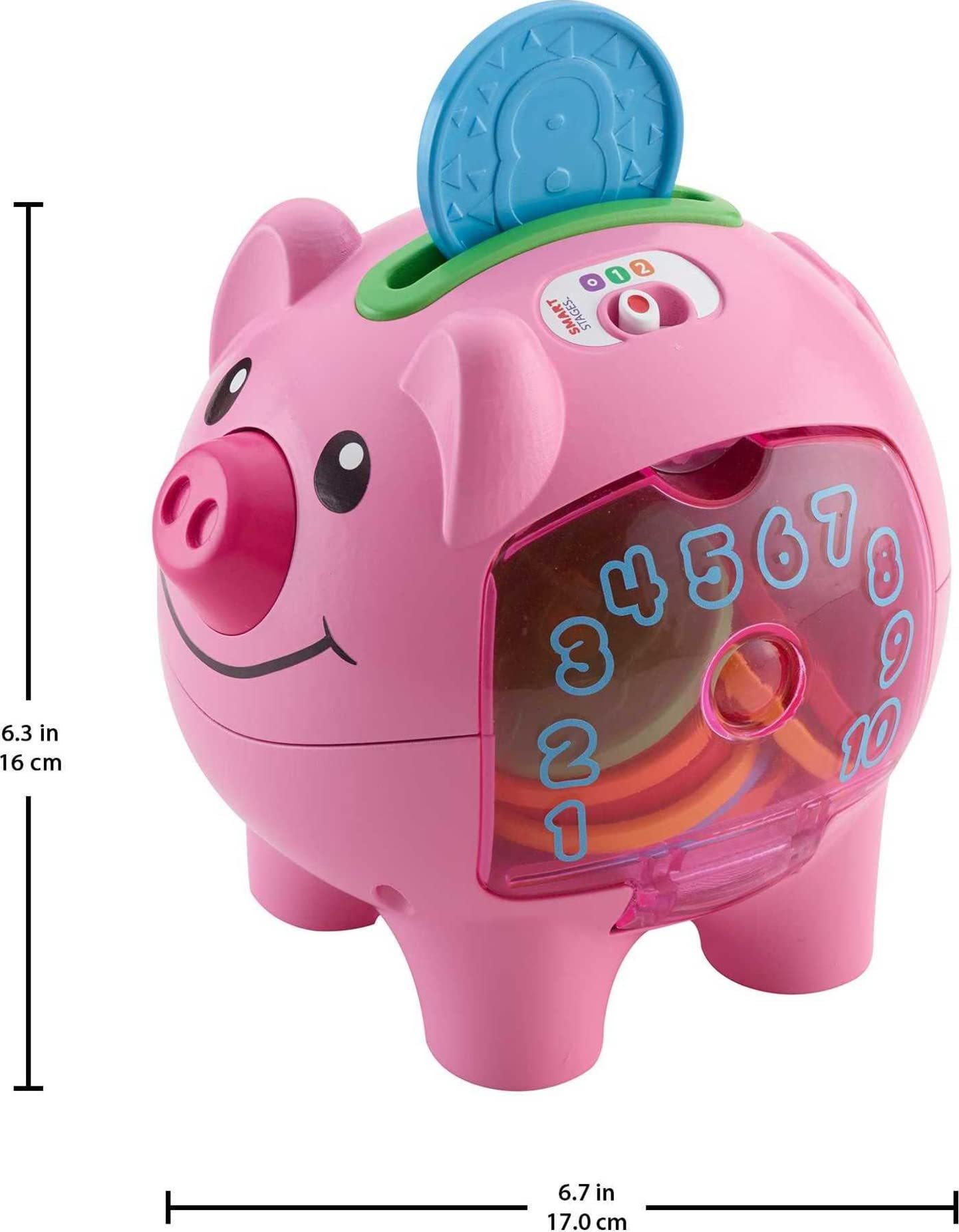 Fisher-Price Babyspielzeug Lach & Lern Sparschwein mit intelligenten Lernstufen und Lernliedern & Sätzen für Babys ab 6 Monaten (Exklusiv bei Amazon)