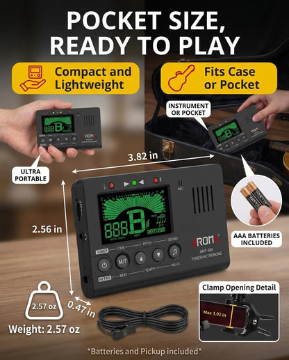 Ulumac Aroma 3-in-1 Digital Metronome Tuner