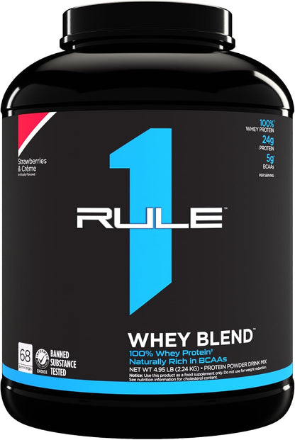 Rule1 R1 Whey Blend 68 Servings, Frozen Banana,, Frozen Banana 2.5 kilograms