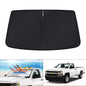 KUST Windshield Sun Shade for 2017-2026 Tesla Model Y/Model 3 Sunshade Accessories (Fit 2025-2026 Model Y Juniper / 2024 Model 3 Highland) Upgraded Foldable Sunshade, Blocks UV Rays Keep Car Cool
