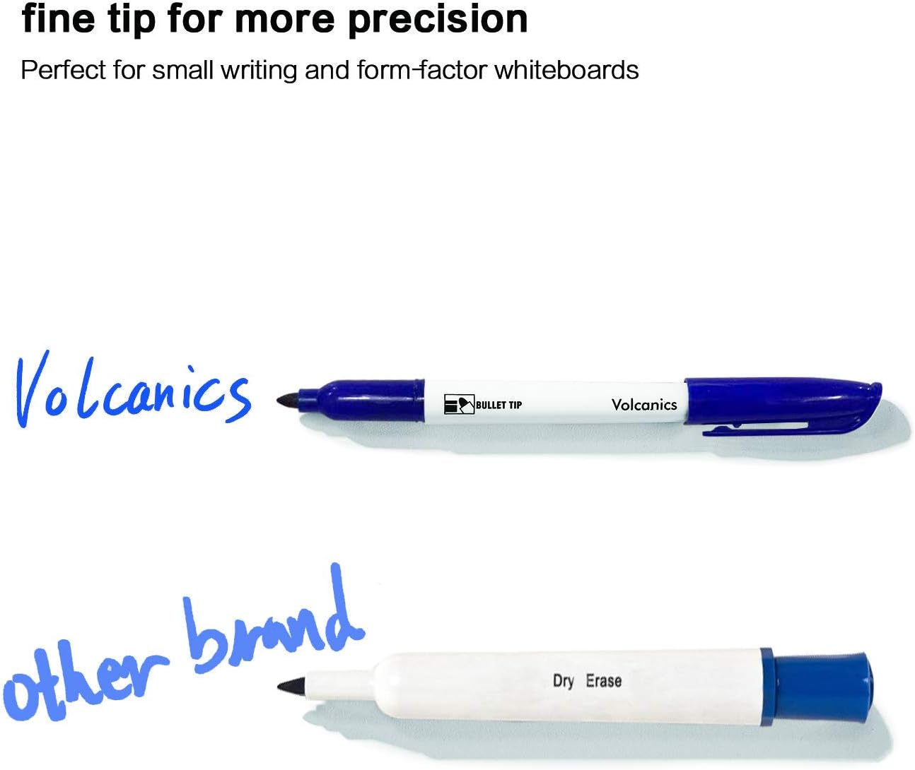 Dry Erase Markers Low Odor Fine Whiteboard Markers Thin Box of 12，10 Colors