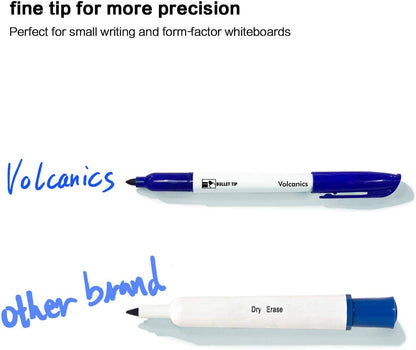 Dry Erase Markers Low Odor Fine Whiteboard Markers Thin Box of 12，10 Colors