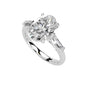 Oval Cut Lab Grown Diamond IGI Certified 4 Prong Baguette Accent Engagement Anniversary Wedding Ring in 14K Gold, Platinium for Women (1.0-5.0 Ct, F-G Color, VS1-VS2 Clarity)