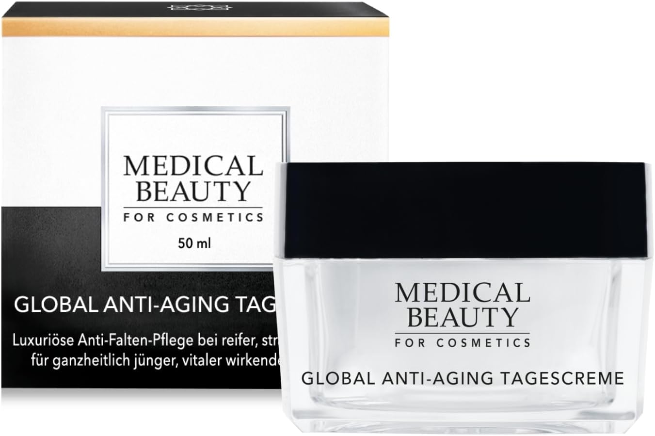 Medical Beauty® Global Anti-Ageing Day Cream Helps to Smooth Pronounced Wrinkles Immediate Effect with Lifting Effect Intensive Nourishing with Hyaluronic Acid for Mature Skin