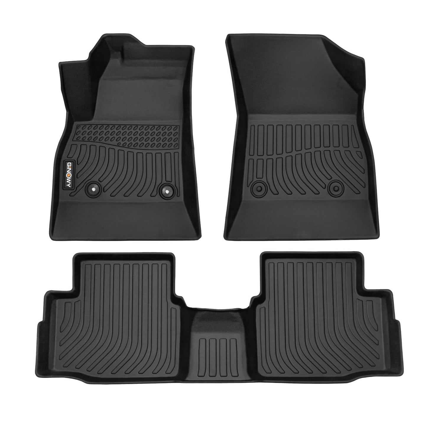 GINOWY-Floor Mats for Toyota 4Runner 1996-2002,1st+2nd Row,TPE All Weather Car Mats Custom Fit Rubber Floor Liners Car Accessories for Toyota 4Runner