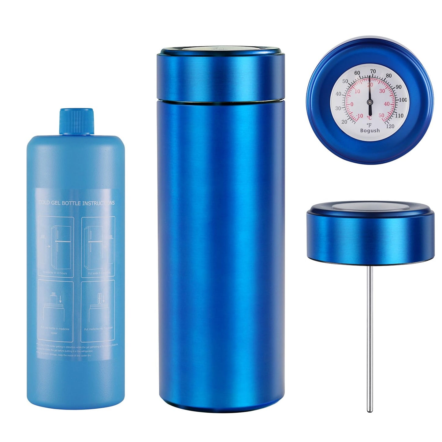 60H Insulin Pens Cooler Hold 6-8 Pens Travel Case Medication Cooler for Travel TSA Approved Medicine Cooler Medical Diabetic Travel Cooler Bag Epipen Carry Case Blue