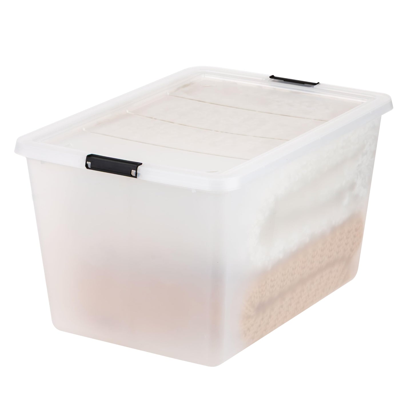 IRIS USA 6-Pack Clip Box with Latching Lids, 18 Quart Craft Storage Bins, Art & Writing Supply Containers for Home, Office & Classroom Organization