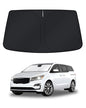 KUST Windshield Sun Shade for 2017-2026 Tesla Model Y/Model 3 Sunshade Accessories (Fit 2025-2026 Model Y Juniper / 2024 Model 3 Highland) Upgraded Foldable Sunshade, Blocks UV Rays Keep Car Cool