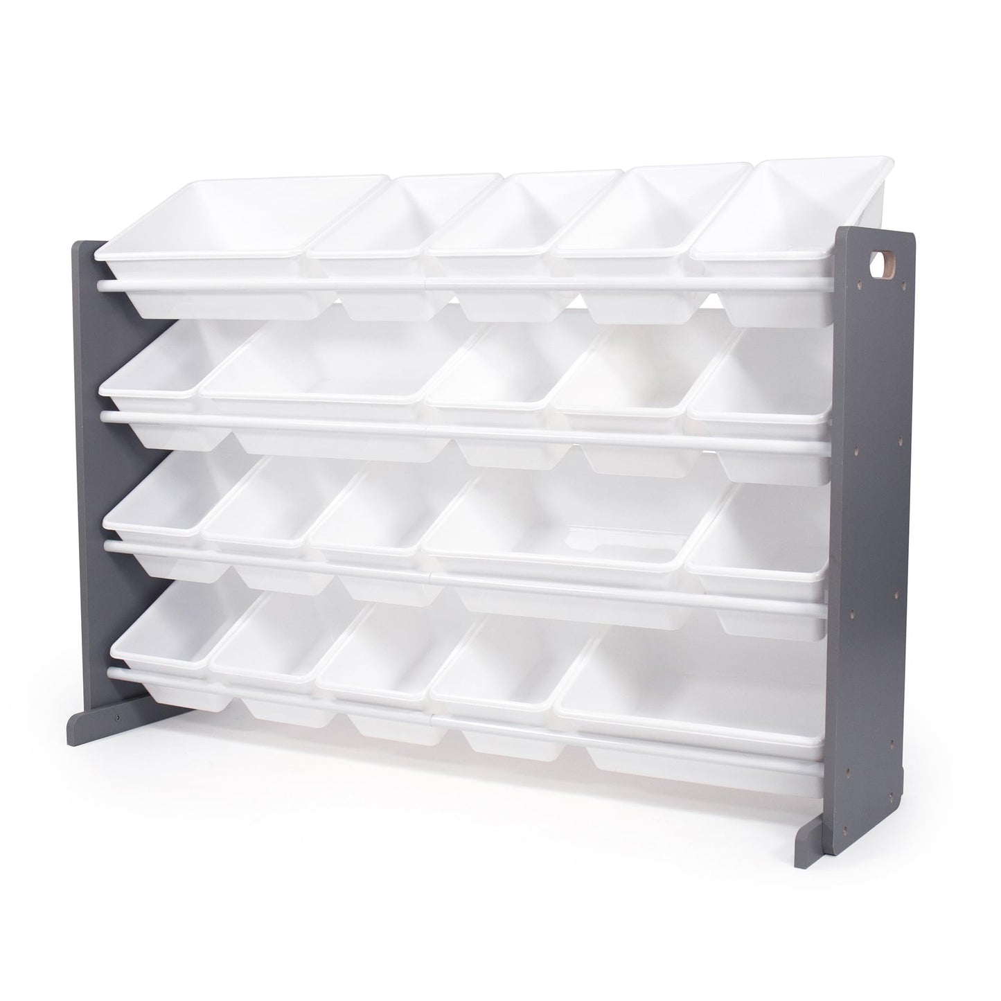 Humble Crew Toy Storage Organizer with 20 Removable Storage Bins for Kids Playroom, 4-Tier Toddler Toy Organization and Storage, Natural/White