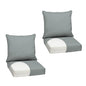 Arden Outdoor Foam Deep Seat Cushions Set, 24x24, Premium High-Density Foam, Never Flattens, Weather-Proof for Patio Chair Sofa Couch, Blue Shibori Stripe