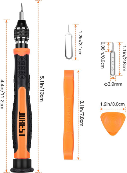 JOREST 40Pcs Small Precision Screwdriver Set, Mini Tool Kit with Torx T5 T6 T8 T9, Triwing Y00, Star Pentalobe, Repair for Ring Doorbell, Laptop, PC, Switch, PS5, Xbox, MacBook, iPhone, Watch, Glasses