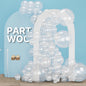 PartyWoo White Balloons 155pcs Different Sizes Pack of 18 12 10 5 Inch Matte White Latex Balloon Arch Kit Garland for Wedding Bridal Graduation Baby Shower Birthday Party Decorations White-Y13
