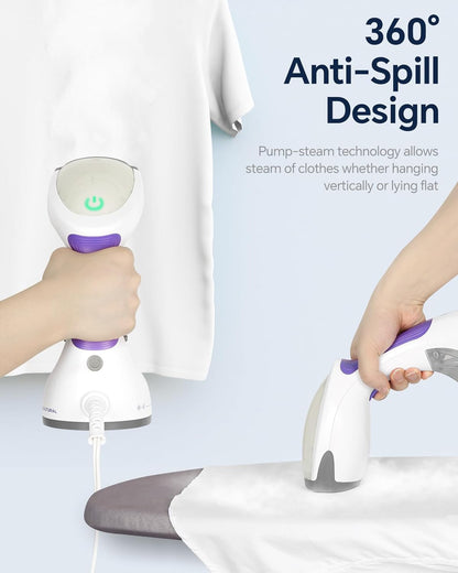 BEAUTURAL 1200-Watt Handheld-Dampfglätter für Kleidung, 30 Sekunden Aufheizzeit, 260 ml Wassertank, Aqua